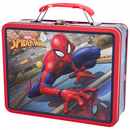 Spider-Man Climbing up The City Tin Lunchbox
